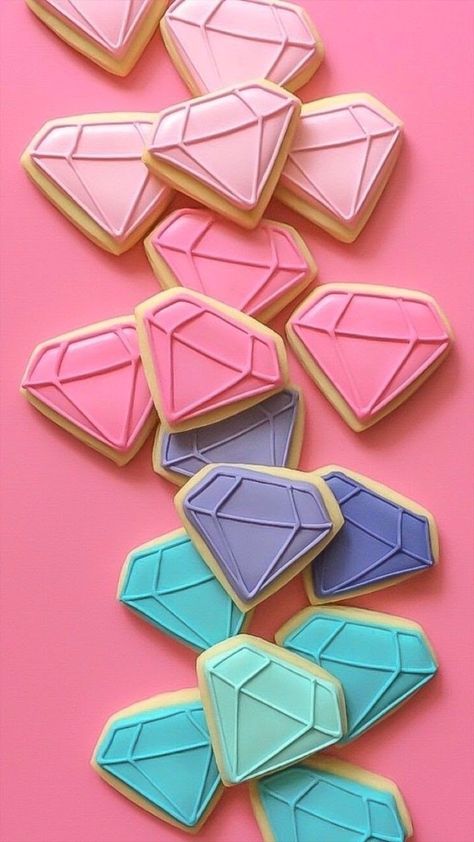 Iced Biscuits, Diamond Party, Pretty Cookies, Fancy Cookies, Creative Cookies, Planning Inspiration, Cookie Inspiration, Beautiful Cookies, Valentine Cookies