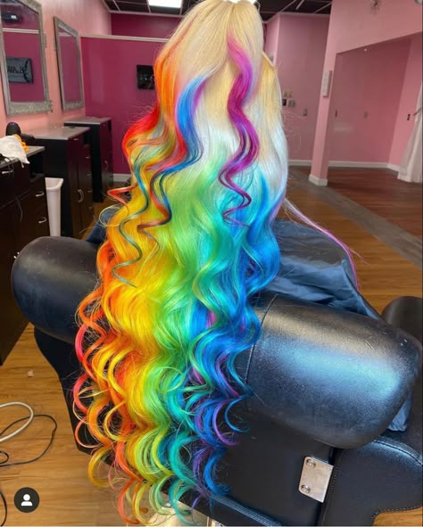 Rainbow Wig, Frontal Wig Hairstyles, Color Wigs, Creative Hair Color, Lace Fronts, Wig Ideas, Dyed Hair Inspiration, Creative Hair, Pretty Hair Color