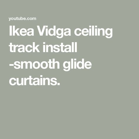 Ikea Vidga ceiling track install -smooth glide curtains. Ikea Vidga Curtain Track Ceiling, Vidga Ikea Curtains Ceiling, Ikea Vidga Curtain Track, Ikea Vidga, Ikea Curtains, Curtain Track, Guest Bedroom, Sewing Ideas, Track