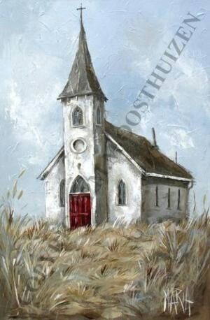 Maria Magdalena Oosthuizen Maria Magdalena Oosthuizen, Maria Art, Meaningful Paintings, Church Wall Art, Painted Driftwood, Old Country Churches, Church Pictures, Maria Magdalena, Christmas Church