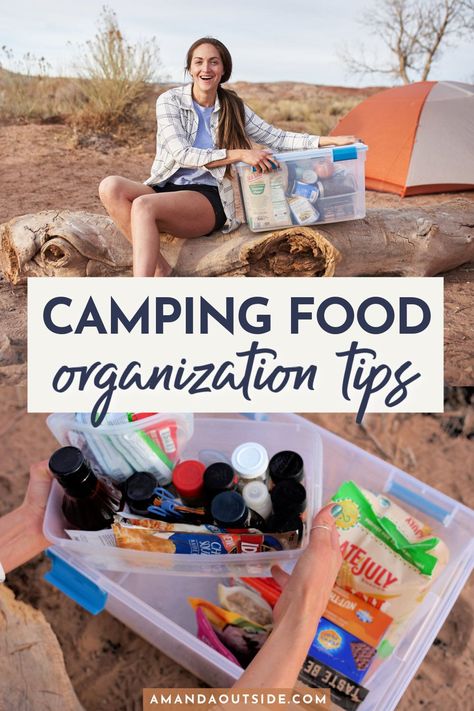 Camping organization is really easy with these tips! When you go camping, you want things to be as simple as possible, right? With this way of organizing your camping food into a bin, you’ll always know where to find things and keep the rodents out. This is one of the best camping hacks for your camping gear and food! #camping Camping Pantry, Tent Camping Organization, Camping Hacks Food, Camping Inspiration, Camping Hacks Diy, Easy Camping Meals, Lake Food Ideas Summer, Camping Organization, Lake Food Ideas