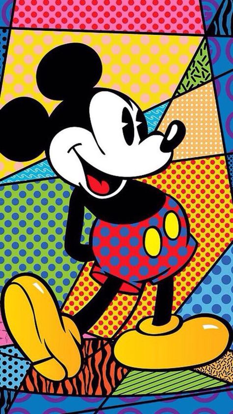 Mickey Mouse Wallpaper Iphone Vintage, Images Pop Art, Dessert Art, Tema Disney, Mickey Mouse Pictures, Mickey Mouse Art, Disney Pop, Pop Disney, Lilo Et Stitch