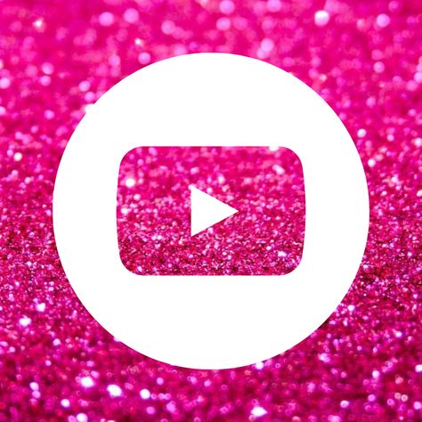 Pink Glitter Icons, Barbie App Icons, Aesthetic Pink Glitter, Icon For Iphone, Iphone Background Glitter, Ipad Decor, Youtube App Icon, Icon Rosa, Ipad Widgets