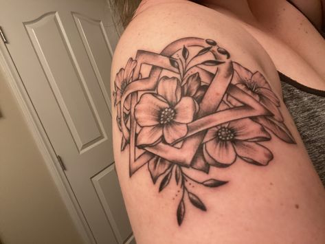 Surrogate Mom Tattoo Ideas, Tulip And Rose Tattoo, Tattoo With Semicolon, Adoption Tattoo Ideas, Ava Tattoo, Adoption Symbol Tattoos, Adoption Tattoo, Adoption Symbol, Tribute Tattoo