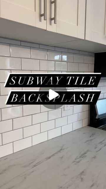 Khristofer Do on Instagram: "The renovations are coming along for this property 🔨 We’ve been cooking a lot at home lately and always find ourselves wiping down the cooking oil 🍳 or food bits from our walls. We knew that this flip needed a backsplash for the next homeowners 🏠 I find it a little therapeutic to apply grout to the tiles. 😌 We picked up these 3in x 6in ceramic subway tiles from @homedepot Do you think subway tiles are still in? #homerenovation #fixandflip #tilebacksplash #subwaytiles" 3x12 Subway Tile Backsplash Kitchen Stacked, White Subway Tile Kitchen Backsplash With Dark Grout, 3x8 Subway Tile Backsplash, Subway Tile Backsplash With Black Grout, Subway Tile With Black Grout Kitchen, Subway Tile Back Splashback Kitchen, Installing Subway Tile Backsplash, Kitchen Subway Tiles Backsplash, Kitchen Backsplash With Subway Tile