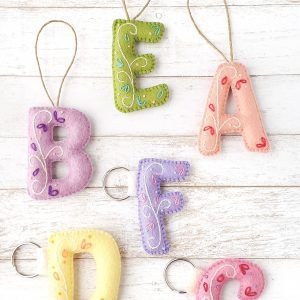 Initials Ornament, Personalized Nursery Decor, Letter Ornaments, Custom Stocking, Custom Headbands, Felt Flower Headband, Felt Letters, Initial Gifts, Personalized Teacher Gifts