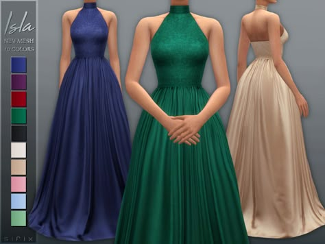 Sifix's Isla Gown Sims 4 Royal Cc, Sims 4 Royal, Sims Custom Content, Sims 4 Game Mods, Sims 4 Mm Cc, Clothes Cc, Alpha Cc, Sims 4 Cc Clothes, Sims Clothes