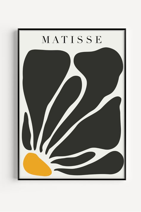 Matisse Iconic Flower Pattern Poster. Available in 20+ sizes. Framed or unframed wall art. Free shipping worldwide. Museum quality prints. Exclusively at 9 Art Prints. Flower Exhibition, Shape Collage, Wave Poster, Bauhaus Poster, Matisse Prints, Geometric Poster, American Painting, Matisse Art, Unframed Wall Art