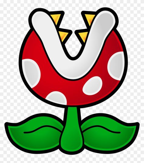 Piranha Plant, Letter V, Mario Bros, Transparent Png, Super Mario, Mario