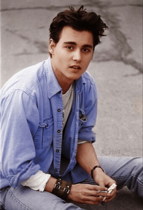 Johnny Depp Haircut, Johnny Depp Hairstyle, 90s Johnny Depp, 80’s Men, John Depp, جوني ديب, Jump Street, Johnny Depp Fans, Young Johnny Depp