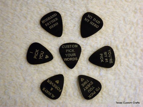 Custom Guitar Pick, October Gifts, Bridesmaid Groomsmen Gifts, Guitar Picks Personalized, Custom Guitar Picks, Honey Diy, Heart Day, Custom Guitar, I Pick