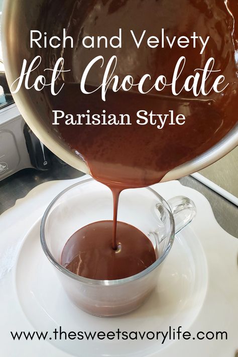 Sipping Hot Chocolate, Fancy Hot Chocolate, French Hot Chocolate Recipe, Hit Chocolate, Sipping Chocolate Recipe, French Hot Chocolate, Creamy Hot Chocolate Recipe, Sipping Chocolate, Gourmet Hot Chocolate