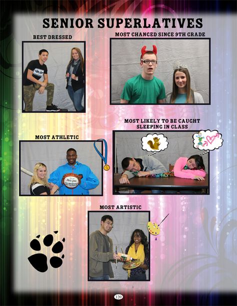 This is how the class favourites should NOT be done. The weird colours are cringey. The weird sizing and spacing of the photos is making my eyes burn, and the overall format and design is weirding me out. Homeschool Yearbook, Yearbook Superlatives, Senior Superlatives, Quote Layout, Laundry List, Yearbook Pages, Yearbook Covers, Instagram Username Ideas, Student Christmas Gifts