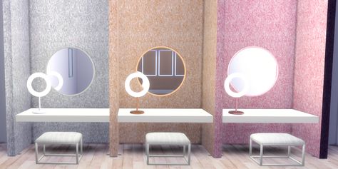 Sims 4 Cc Makeup Vanity, Sims 4 Dressing Table, Sims 4 Cc Vanity, Floating Dressing Table, Makeup Furniture, Mods Ts4, Cc Eyes, Sims4 House, Beauty Table