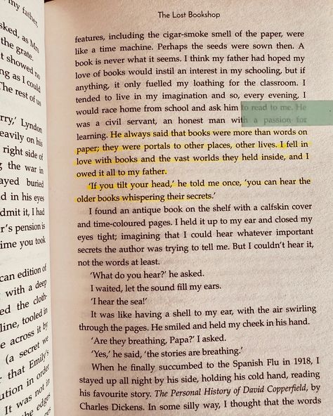 📚 “If you tilt your head,” he told me once, “you can hear the older books whispering their secrets.” Have you ever wished books could take you to another world? “The Lost Bookshop” by Evie Woods does just that! 📖✨ ✨ Blurb: Set in 1920s Paris, London, and Dublin, this charming book tells the story of a magical bookshop that offers more than just stories. It’s a tale of love, loss, and how books can heal and transport us to new places. ✨ Review: Evie Woods has written a book that every book ... The Lost Bookshop, Some Beautiful Quotes, Into The Woods Quotes, Heartwarming Stories, Have You Ever, Old Books, More Than Words, Another World, Love Reading