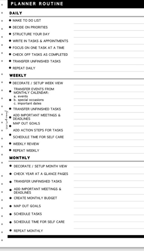 Planing Ideas, Weekly Review Template, Work To Do List, Planning Routine, Daily Productivity Checklist, Work Schedule Bullet Journal, Bullet Journal Daily Log, Daily Log Bullet Journal Layout, Recurring Tasks Planner