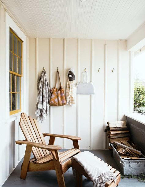 Coastal cottage makeover with vintage style in Seaside, Oregon: Old Salty Cottage Makeover, Modern Beach Decor, Oregon Beach, Oregon Beaches, Built In Bunks, Sunset Magazine, Beach Cabin, Craftsman Style Home, Surf House