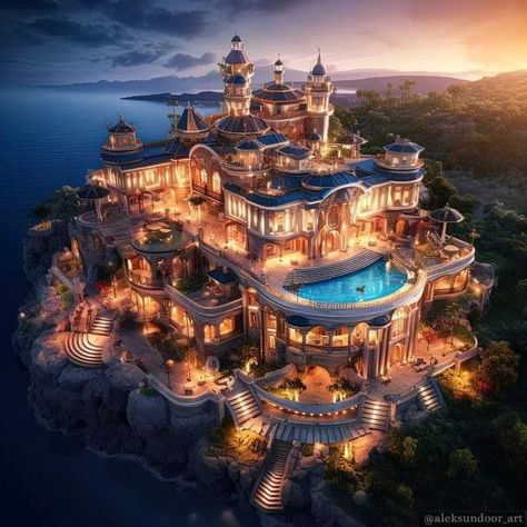 Webcomic Ideas, Huge Mansions, Billionaire Homes, Castle House Design, Big Mansions, Dreamscape Architecture, Luxurious Mansion, Luxury Houses Mansions, Dream Life House