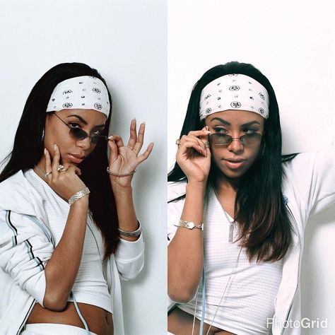 Aaliyah Haughton on Instagram: #aaliyah ???? #hiphopstyle #hip #hop #style #hip #hop #style #90s #girl 90s Outfit Party Hip Hop, Aaliyah Outfits, 90s Outfits Party, Look Hip Hop, Hip Hop Images, Aaliyah Style, White Bandana, Aaliyah Haughton, 90s Hip Hop Fashion