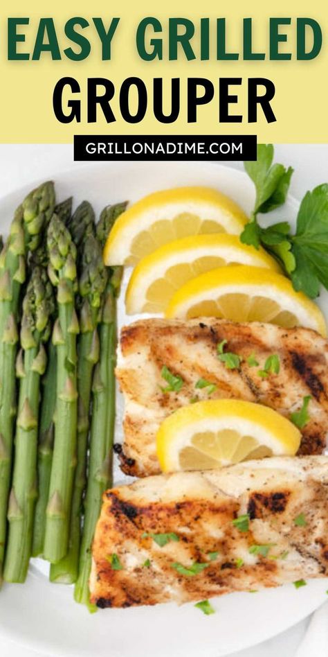 Homemade Grilled Grouper Recipe is a family favorite white fish. It takes minutes to grill and is perfectly paired with many different side dishes. We love the way the grill gives the grouper the perfect grill marks and the smoky flavor. #grillonadime #grilledgrouper #grouperrecipe Grouper Fish Recipes Baked, Best Grouper Fish Recipes, Grouper Recipes Grilled, Grilled White Fish Recipes, Grilled Grouper Recipes, Recipe For Grouper Fish, Black Grouper Recipes, Different Side Dishes, Grilled Grouper Fish Recipes