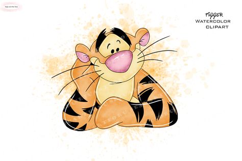 Tigger Watercolor, Winnie The Pooh Graphics, Winnie The Pooh Transparent, Classic Winnie The Pooh Clipart, Winnie The Pooh Png Friends, Winnie The Pooh Tigger Piglet Eeyore, Disney Art Style, Tigger Winnie The Pooh, Winnie The Pooh Drawing