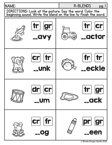 10 Ways to Master R-Blends with Engaging Activities R Blends Worksheets, Blending Words, R Blends, Thai Alphabet, Worksheet Kindergarten, Shapes Worksheet Kindergarten, Cvc Worksheets, Blends Worksheets, Blending Sounds