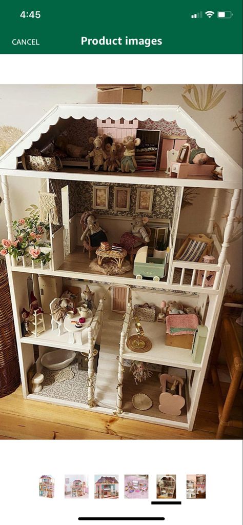 Maileg Mice House Diy, Maileg Mice House, Maileg Mouse House, Maileg Mice, Christmas Dollhouse, Play Doll, Maileg Mouse, Mouse House, Doll House Plans