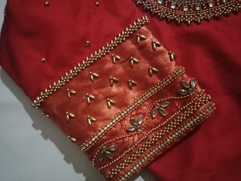 Border Aari Work Designs, Bridal Blouse Designs Simple, Red Blouse Design, Pink Blouse Designs, Blue Blouse Designs, Latest Bridal Blouse Designs, Latest Blouse Designs Pattern, Simple Hand Embroidery Patterns, Aari Designs