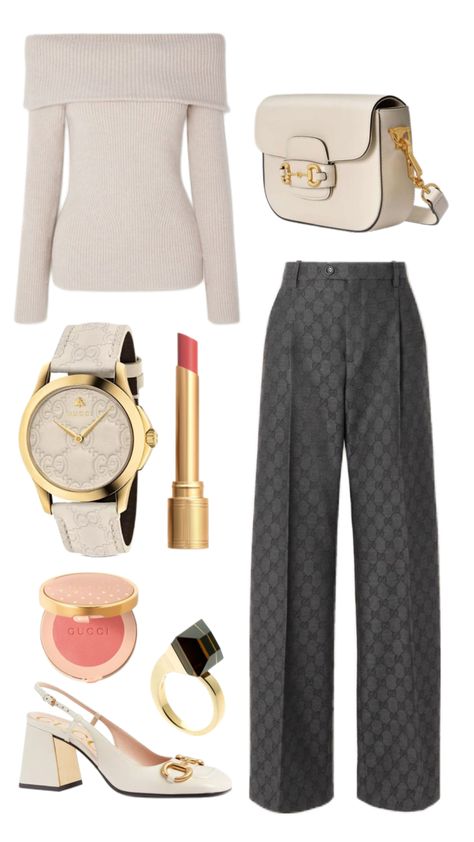 #outfitinspo #fashioninspo #preppy #preppyaesthetic #gucci #neutral #neutralsaesthetic Preppy Style Outfits, Gucci Outfit, Grace Beauty, Outfit Classy, Classy Prom Dresses, Preppy Aesthetic, Fancy Outfits, Looks Style, Work Attire