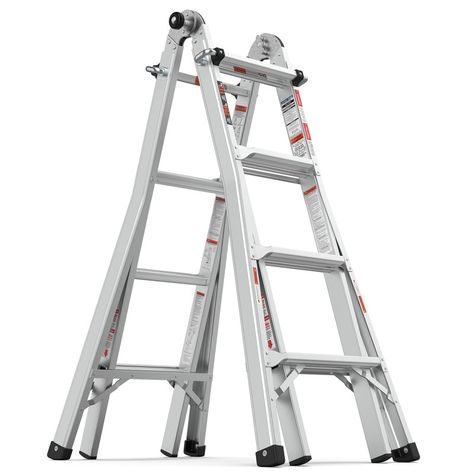 【MULTIPLE FUNCTIONS】This adjustable ladder can be as an A-frame ladder, trestle-and-plank，an extension ladder, a staircase and 90-Degree ladder. A Frame Ladder, Best Ladder, Decorating Birthday, Aluminium Ladder, Telescopic Ladder, Folding Ladder, Painting Walls, Step Ladders, Washing Windows