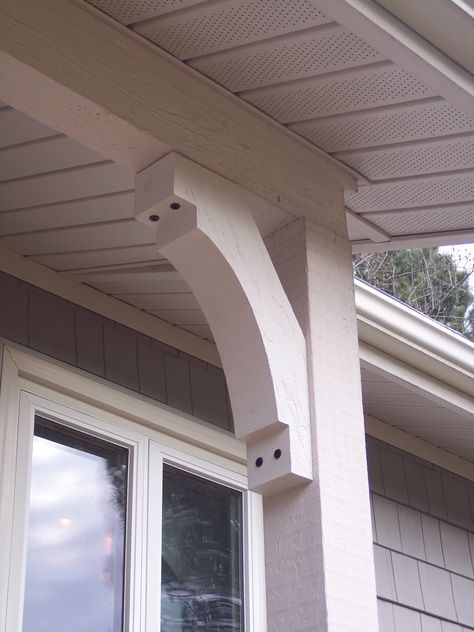 Exterior Rough Sawn Bracket Homes With Exterior Corbels, Front Porch Corbels, Outdoor Corbels Front Porches, Porch Corbels Farmhouse, Victorian Porch Corbels, Wood Corbels Diy, Front Porch Pillars, Porch Beams, Porch Pillars