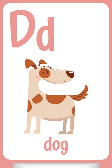 D Is For, Letter D Words, Preschool Letter D, Abc Prints, Flashcard Template, Teacher Prints, Animal Facts Interesting, D Is For Dog, Alphabet Banner