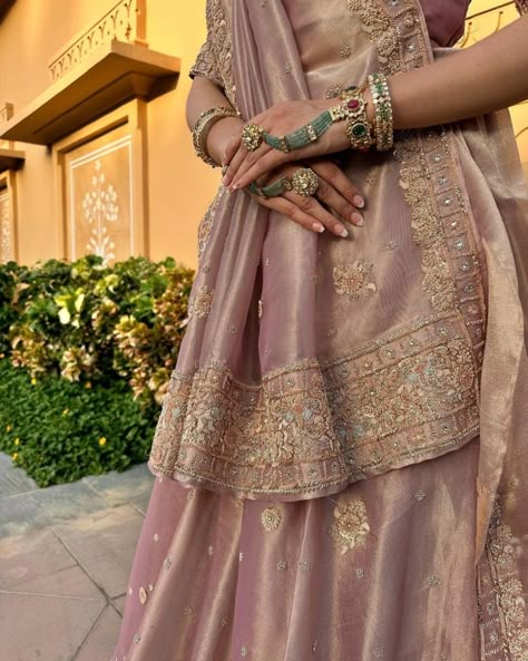 Mauve Lengha, Function Dresses, Simple Lehenga, Lehenga Designs Simple, Desi Aesthetics, Desi Fits, Desi Wear, Casual Indian Fashion, Desi Outfits