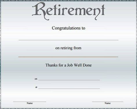 Retirement Certificate, School Awards Ceremony, Retirement Congratulations, Student Of The Month, Certificate Format, Design Document, Blank Certificate, Award Template, Training Certificate