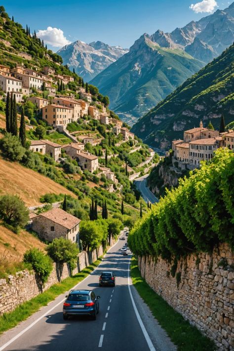 The Most Scenic Road Trips in Italy You Need to Take! Driving In Tuscany, Notion Pictures, European Summer Vacation, Tuscany Landscape, Own Car, Scenic Road Trip, Road Trip Routes, Scenic Roads, Road Trip Destinations