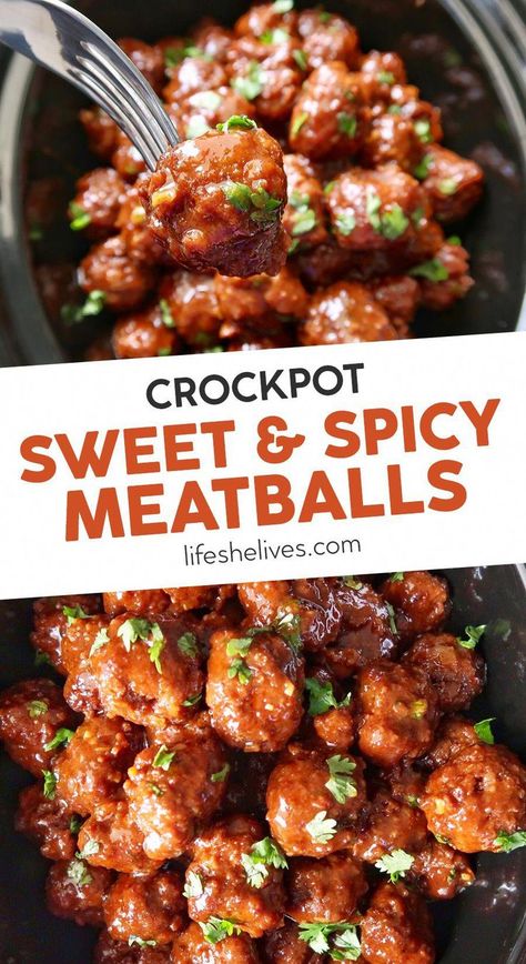 Spicy Meatballs Crockpot, Sweet And Spicy Meatballs, Meatballs Crockpot, Easy Meatballs, Grape Jelly Meatballs, Spicy Meatballs, Appetizer Meatballs, Crock Pot Meatballs, Meatballs Easy