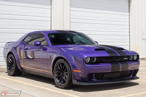 Awesome Purple 2019 Dodge Challenger SRT Hellcat Redeye Dodge Challenger Hellcat Purple, Dodge Challenger Colors, Purple Challenger Dodge, Purple Dodge Charger Hellcat, Purple Srt Hellcat, Hellcat Redeye Challenger, Hellcat Redeye Widebody Challenger, Purple Hellcat Charger, Purple Dodge Charger