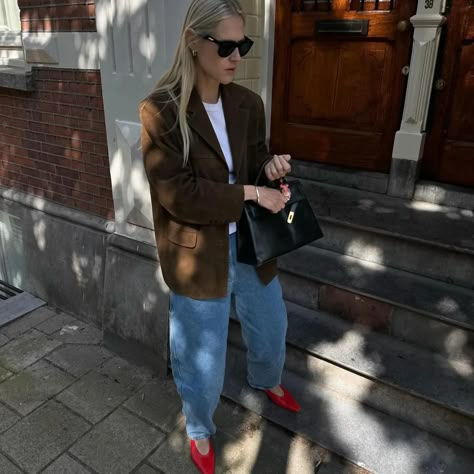 8 Scandi Fashion Trends We Spotted in Stockholm and Copenhagen | Who What Wear Dyke Aesthetic, Brown Outfit Aesthetic, Scandi Street Style, Ruched Boots, Linda Tol, Scandi Fashion, Copenhagen Street Style, For The Streets, Danish Fashion