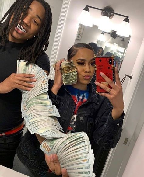 pin • @hoodbarbbbb Goals Images, Stacks Of Money, Black Relationship Goals, Bae Goals, Cute Couple Outfits, Black Love Couples, Couples Vibe, Black Couples Goals, Boy And Girl Best Friends