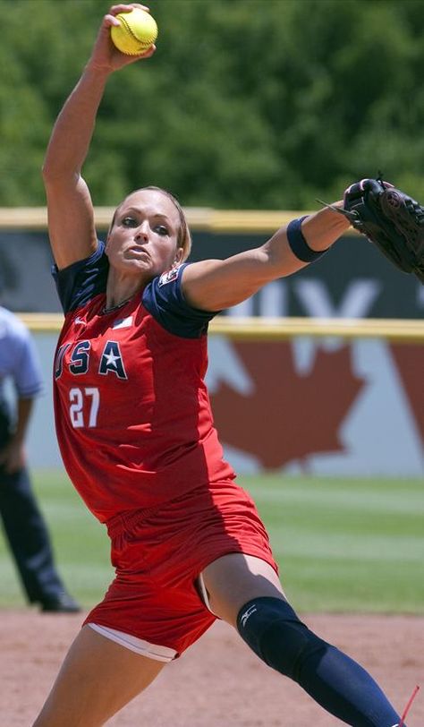 jennie finch U.S. softball Jenny Finch, Jennifer Finch, Jennie Finch, Black Lively, College Softball, Baseball Camp, Softball Pitcher, Softball Quotes, Women Athletes