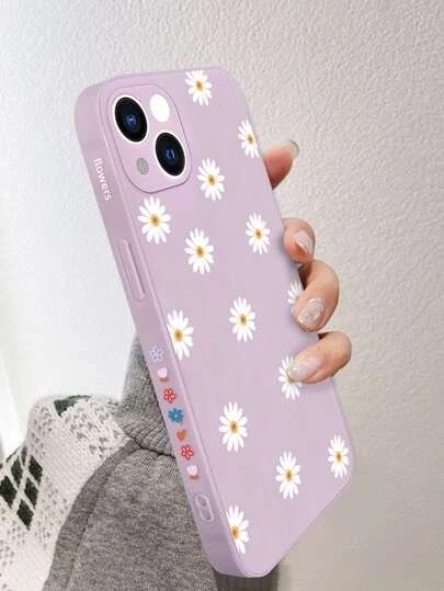 Lilac Phone Case, Phone Cases Flowers, Diy Resin Phone Case, Purple Phone Case, Daisy Phone Case, Phone Case Diy Paint, Diy Phone Case Design, Creative Iphone Case, Purple Cases