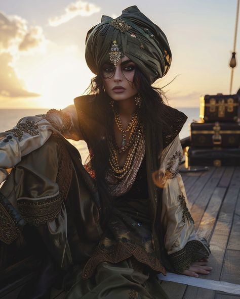 Pirate Witch Aesthetic, Pirate Queen Aesthetic, Ren Fest Pirate, Indian Pirate, Dark Pirate, Pirate Concept, What Will Be Will Be, Pirate Core, Female Pirate