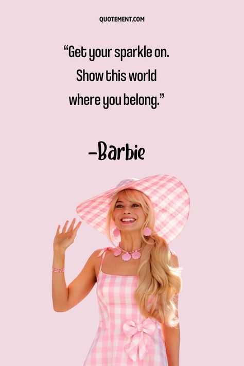 Barbie Birthday Party Ideas, Most Inspirational Quotes, Barbie Party Decorations, Mean Girl Quotes, Barbie Theme Party, Barbie Quotes, Barbie Drawing, Yearbook Quotes, Barbie Birthday Party