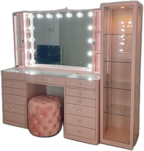 Pink Vanity Aesthetic, Luxury Room Decor, Reka Bentuk Bilik Tidur, Beauty Room Vanity, Dressing Room Decor, Pink Vanity, White Room Decor, Luxury Room Bedroom, Classy Bedroom