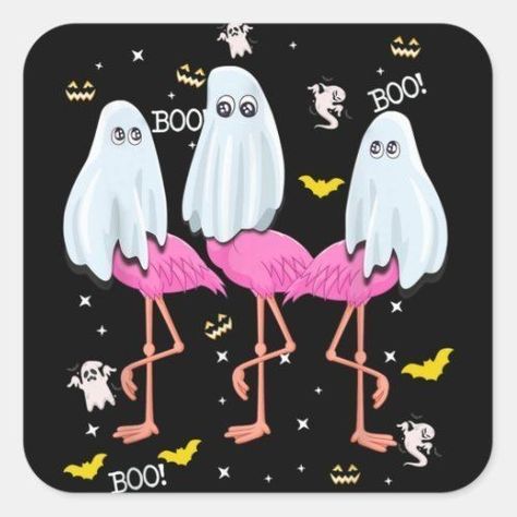 Birthday Ghost, Flamingo Pictures, Scary Halloween Decorations Outdoor, Ghost Witch, Flamingo Painting, Funny Flamingo, Happy Birthday Art, Flamingo Decor, Flamingo Birthday