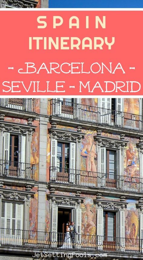 With 7 days in Spain, it is possible to visit the major sights in three cities, which is why we created our Barcelona Madrid Seville Itinerary. For this Spain travel itinerary, we decided to plan our time as follows: 3 days in Barcelona, 2 days in Seville and 2 days in Madrid. Our 1-week Spain Itinerary outlines what to see in Spain in 7 days. Seville Itinerary, Spain Travel Itinerary, Trip To Spain, Spain Itinerary, Spain Travel Guide, Spain Vacation, Backpacking Europe, European Destinations, Visit Europe