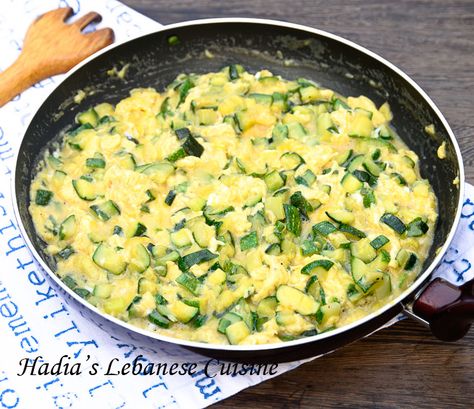 Zucchini Scrambled Eggs (Kousa Wbeid) Zucchini scrambled eggs!! A one skillet meal that is light, fluffy, and delicious. This recipe takes me back 24 years ago … This was the first dish I cooked in my life. I remember that the end result turned into a soggy mess!! Yes, yes a true soggy mess!! Later […] Lebanese Cuisine, Tasty Healthy Recipes, One Skillet Meals, Easy Zucchini, One Skillet, Middle Eastern Food, Lebanese Recipes, Tasty Healthy, Zucchini Recipes