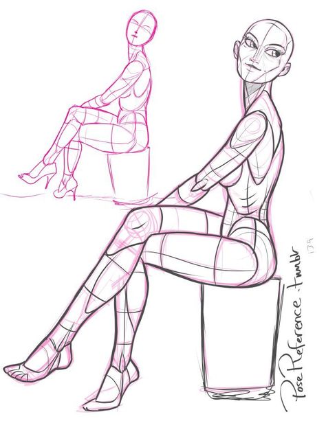 Woman sitting elegantly side view pose (credit: anatoref) Sitting References, Drawing Body Poses, Woman Sitting, Poses References, Figure Drawing Reference, Art Poses, Anime Poses Reference, Drawing Base, Drawing Poses