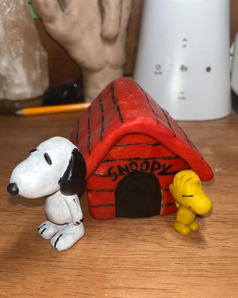 i made snoopy !!! i actually made this like a year ago but i just realized i never posted it. so here’s snoopy. and his house. and the bird guy. all made out of polymer clay. hope u like !! #snoopy #snoopysculpture #polymer #polymerclay #sculpture #smallartist #artistoninstagram #cartoon #nostalgia #clay #yippee #fyp #explore #explorepage #foryou #summer #fall # Cartoon Nostalgia, I Just Realized, Clay Ideas, A Year Ago, Clay Crafts, Summer Fall, Pretty Things, Making Out, A Year