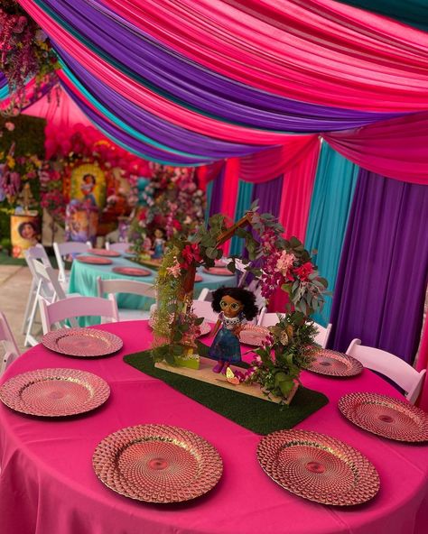 Encanto Inspired Birthday Party, Encanto Birthday Party Table Decor, Encanto Table Decorations, Encanto Centerpiece Ideas, Encanto Party Decoration Ideas, Encanto Centerpieces, Encanto Birthday Ideas, Encanto Birthday Party Decorations, Encanto Themed Birthday Party